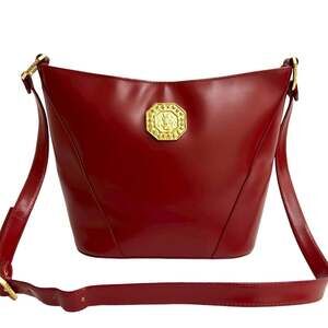 YVES SAINT LAURENT YSL calf leather shoulder bag/body bag in red, 24274